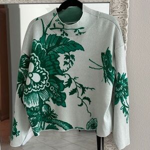 Anthropologie Maeve The Carys Mock-Neck Butterfly Sweater